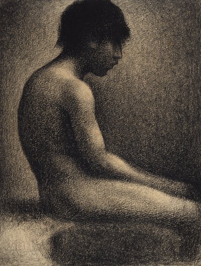 Nu assis : Étude pour "Une Baignade - Georges Seurat