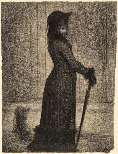 Femme se promenant (Une élégante) - Georges Seurat