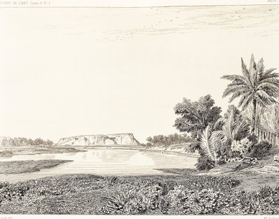 Irak, vue de Babylone, dessin de F. Thomas d