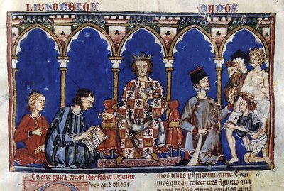 Alfonso X el Sabio en tant que juge, extrait de son Libro de los Dados (20681403203) - Georgia Levan Ramishvili from Tbilisi