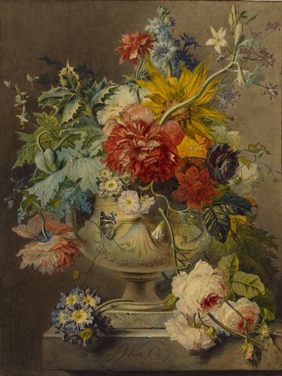 Bouquet de fleurs dans un vase - Georgius Jacobus Johannes van Os