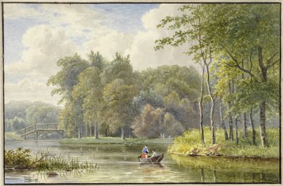 Paysage avec des figures dans une barque - Georgius Jacobus Johannes van Os