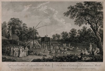 Vue des bains Serebryanichesky à Moscou, 1796 - Gerard Barthe de la
