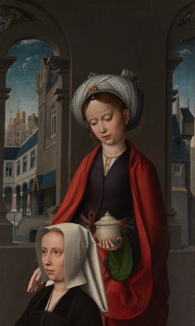 Panneau extérieur du Baptême du Christ, c.1502-08 (détail) - Gerard David
