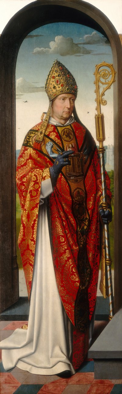 Le Retable Sainte-Anne : Saint Nicolas [panneau de gauche], vers 1500-1520 (huile sur panneau) - Gerard David