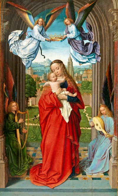 Vierge et enfant avec quatre anges, vers 1510-15 - Gerard David