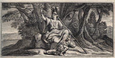 Minerve terrassant la discorde - gravure par Gerard Edelinck d