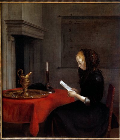 Femme lisant une lettre - Gerard ter Borch
