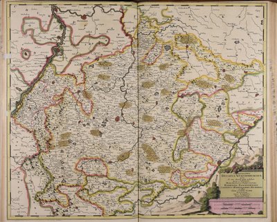 Chorographia ducatus Wurtenburgici quem ab una alteraque parte includunt quique ei includuntur marchionatus praepositura Badensis Elwangensis comitatus Hohenzolern Rechberg et affine almae civitatis Ulmae territorium - Gerard Valck