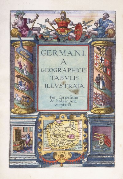 Page de titre de la partie 2, "Germania geographicus tabulis illustrata", 1593 - Gerard de Jode