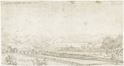 Paysage avec le Ponte Milvio, près de Rome - Gerard ter Borch