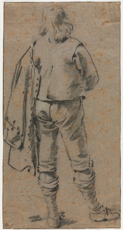 Un homme debout vu de dos, vers 1630 - Gerard ter Borch