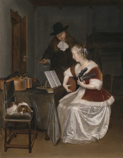 La Leçon de musique, c.1670 - Gerard ter Borch