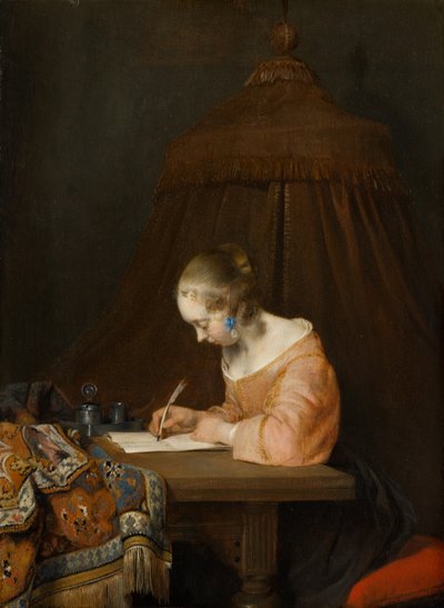 Femme Écrivant une Lettre - Gerard ter Borch