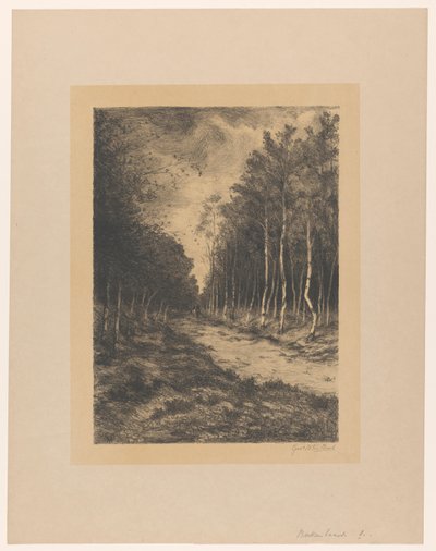 Sentier forestier avec deux cavaliers - Gerarda Wilhelmina ten Hoet (signed by artist)