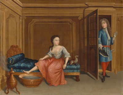 Dame se déshabillant pour un bain, vers 1730-1740 - Gerardus Duyckinck