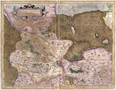 Saxe et Mecklembourg, Allemagne (gravure) - Gerardus Mercator