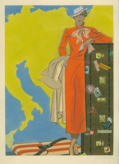 Mode féminine 1932 / Robe de voyage - Gerd Hartung