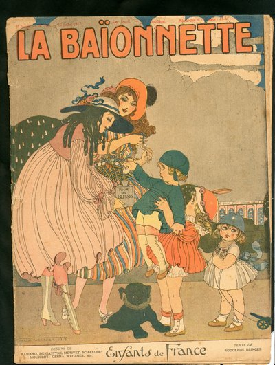 Couverture de "La Baionnette", satirique en couleurs - Gerda Marie Frederike Wegener