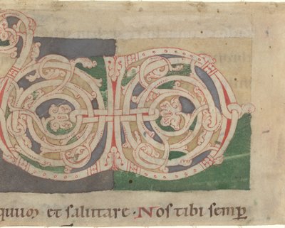 Initiales V et D - German 12th Century