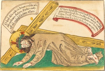 Le Christ tombant sous le poids de la Croix - German 15th Century