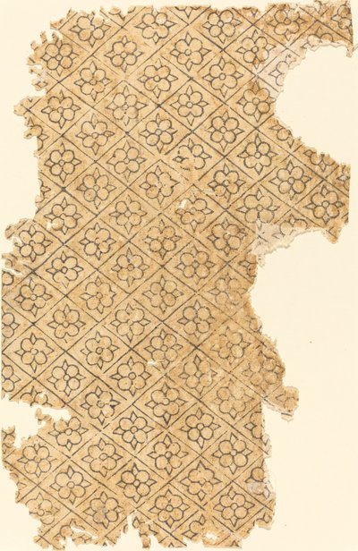 Feuille avec Motif de Fleurs et de Diamants - German 16th Century