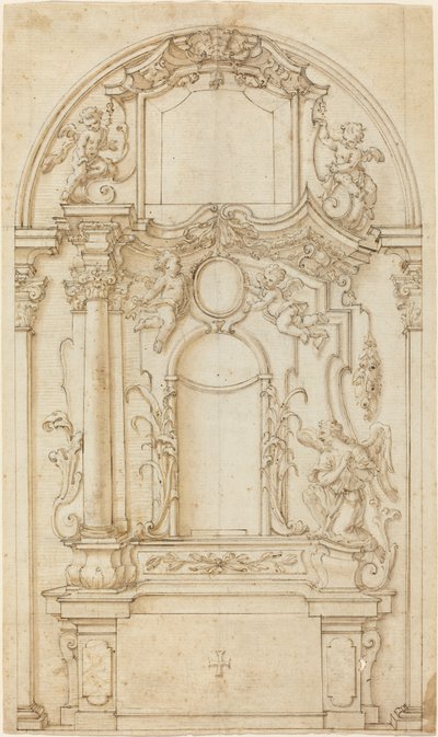 Étude pour un autel et un retable - German 18th Century