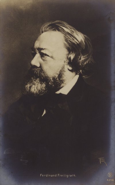 Ferdinand Freiligrath (1810-1876), poète allemand (photo n/b) - German Photographer