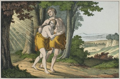 Adam et Ève chassés du paradis, illustration de L