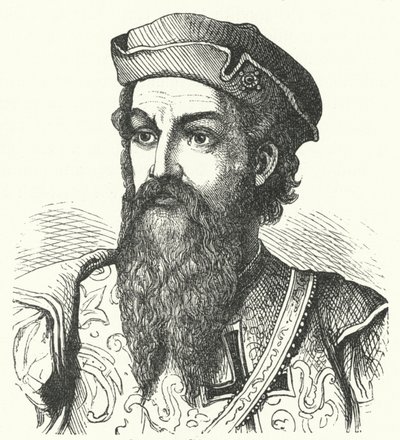 Afonso de Albuquerque, Duc de Goa, général portugais et vice-roi des Indes portugaises (gravure) - German School