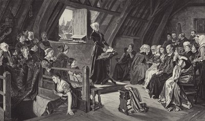 Anne Askew prêchant la doctrine luthérienne - German School
