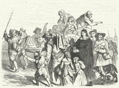 Arrivée des immigrants huguenots français dans le Brandebourg après que le Grand Électeur Frédéric-Guillaume a émis l