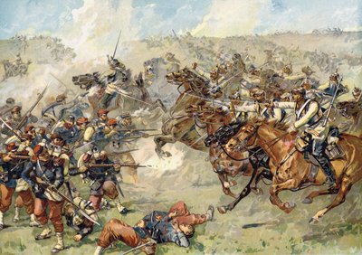 Attaque des cuirassiers prussiens à Vionville, bataille de Mars-la-Tour, 16 août 1870 - German School