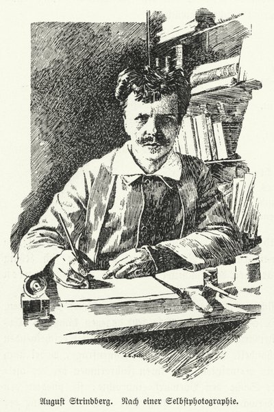 August Strindberg, dramaturge, romancier, poète et artiste suédois - German School