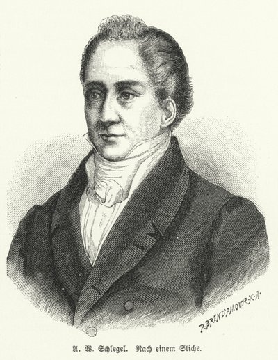 August Wilhelm Schlegel, poète et traducteur allemand - German School