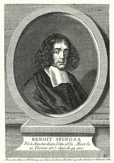 Baruch Spinoza, philosophe néerlandais (gravure) - German School