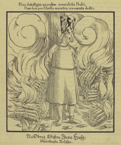 Réformateur chrétien bohémien Jan Hus brûlé sur le bûcher, Constance, 6 juillet 1415 - German School