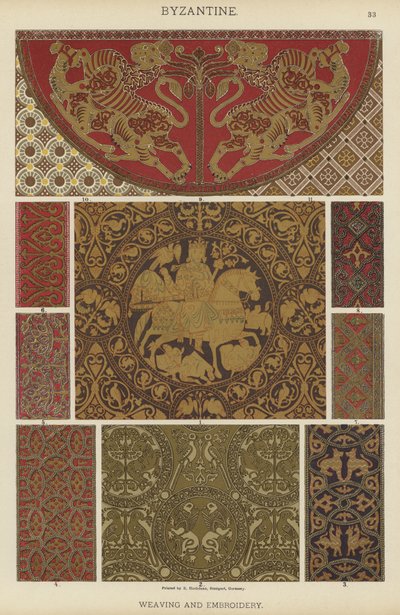 Byzantin, tissage et broderie - German School
