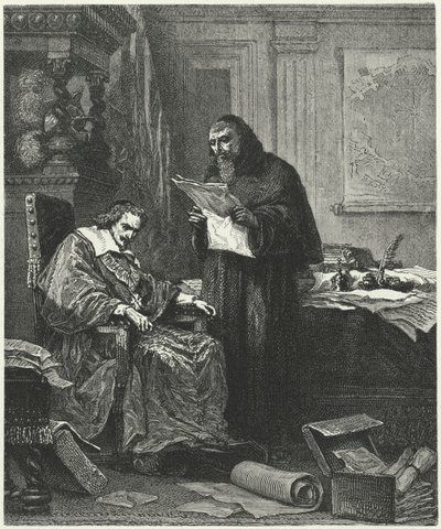 Le cardinal Richelieu et son confident et agent Père Joseph - German School