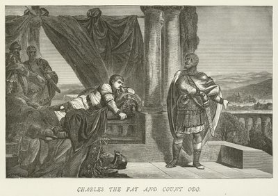 Charles le Gros et le comte Odo - German School