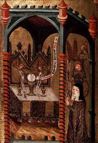 Le Christ apparaît à Sainte Claire - German School