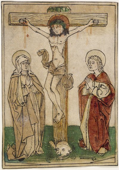 Le Christ en Croix avec Marie et Saint Jean, c.1470-80 - German School