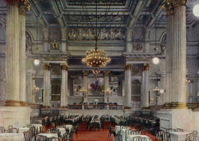 Salle de concert, Jardin zoologique de Berlin, Allemagne (lithographie en couleur) - German School