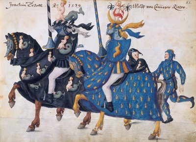 Participants équipés pour un tournoi, vers 1640 - German School