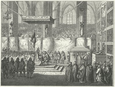 Couronnement de Charles X Gustave de Suède dans la cathédrale d