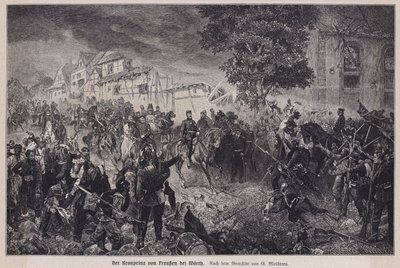 Le Prince héritier Frédéric de Prusse à la bataille de Woerth, France, Guerre franco-prussienne - German School
