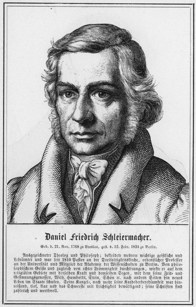 Daniel Friedrich Schleiermacher (gravure) - German School