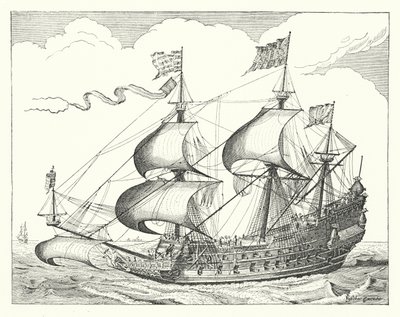 Navire de guerre néerlandais du XVIIe siècle - German School