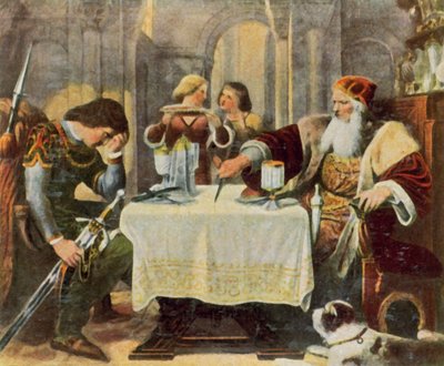 Eberhard le Greiner coupe la nappe entre lui et son fils Ulrich - German School