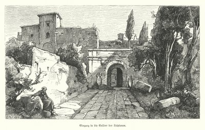 Entrée du Tombeau des Scipions, Rome - German School